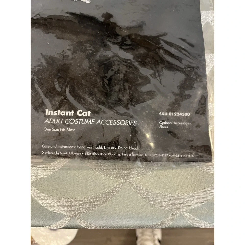 Spirit Halloween Instant Cat Costume Accessory Kit Adult Black Bow SKU 0122450